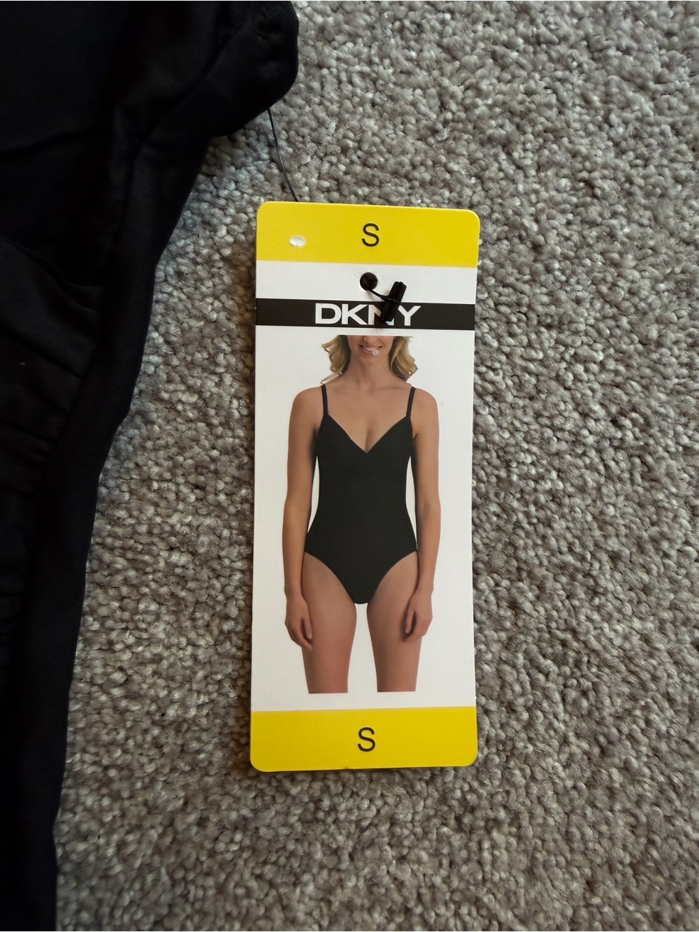 DKNY Black One-Piece Ruched Swimwear - Picture 2 of 5